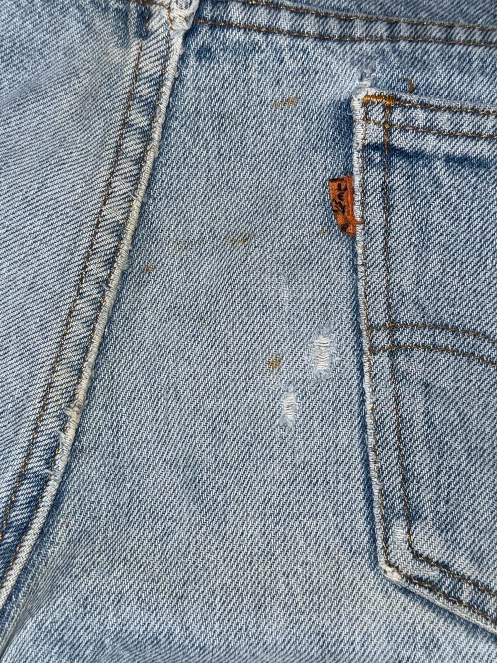 VTG 90s Levis 517 Orange Tab Bootcut Jeans 33x31.5 USA Thrashed Faded (tag34x34)